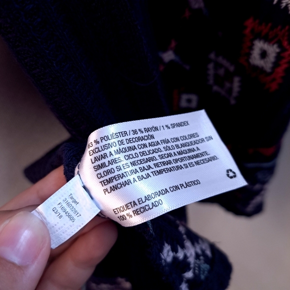 Knox rose | Navy blue boho embroidered long sleeved cardigan - Picture 15 of 15